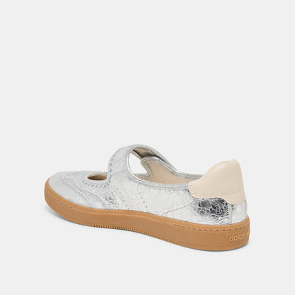 Dolce Vita Nanet Silver Leather Sneakers