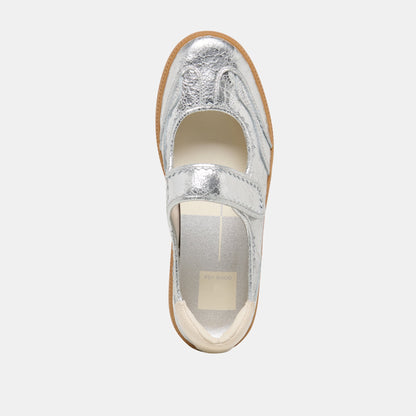 Dolce Vita Nanet Silver Leather Sneakers