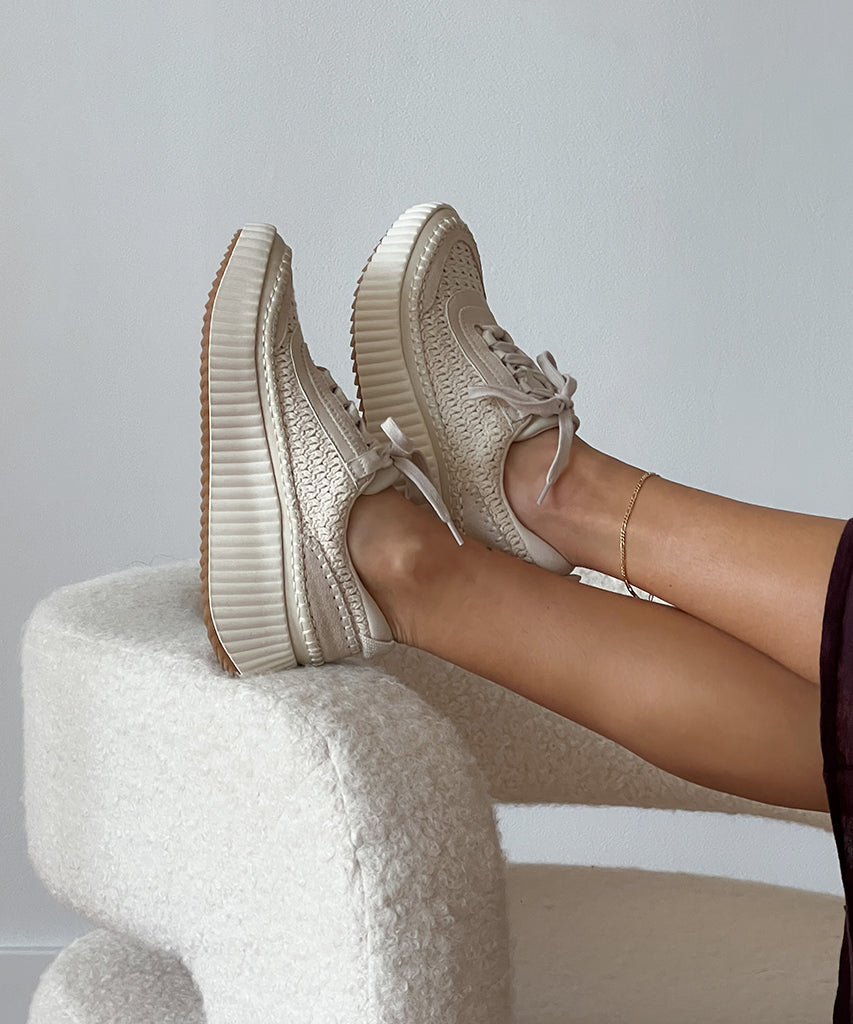 Dolce Vita Dolen Sneakers in Sandstone Knit - Dolce Vita Women's Footwear