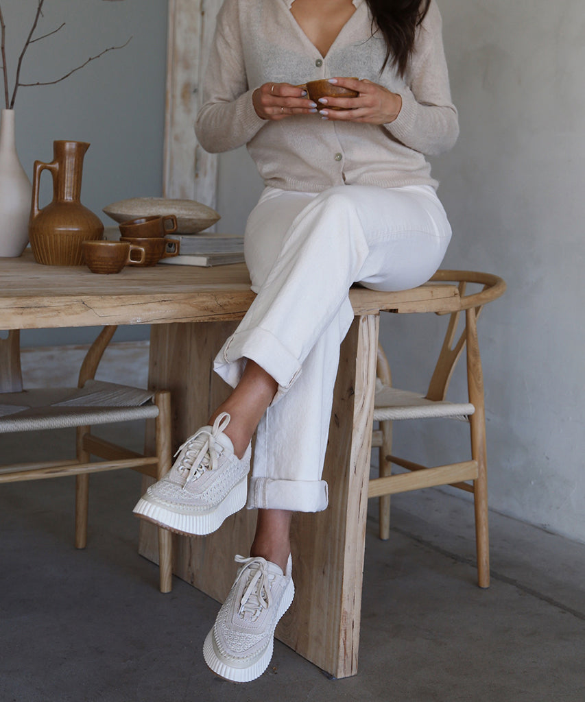Dolce Vita Dolen Sneakers in Sandstone Knit - Dolce Vita Women's Footwear