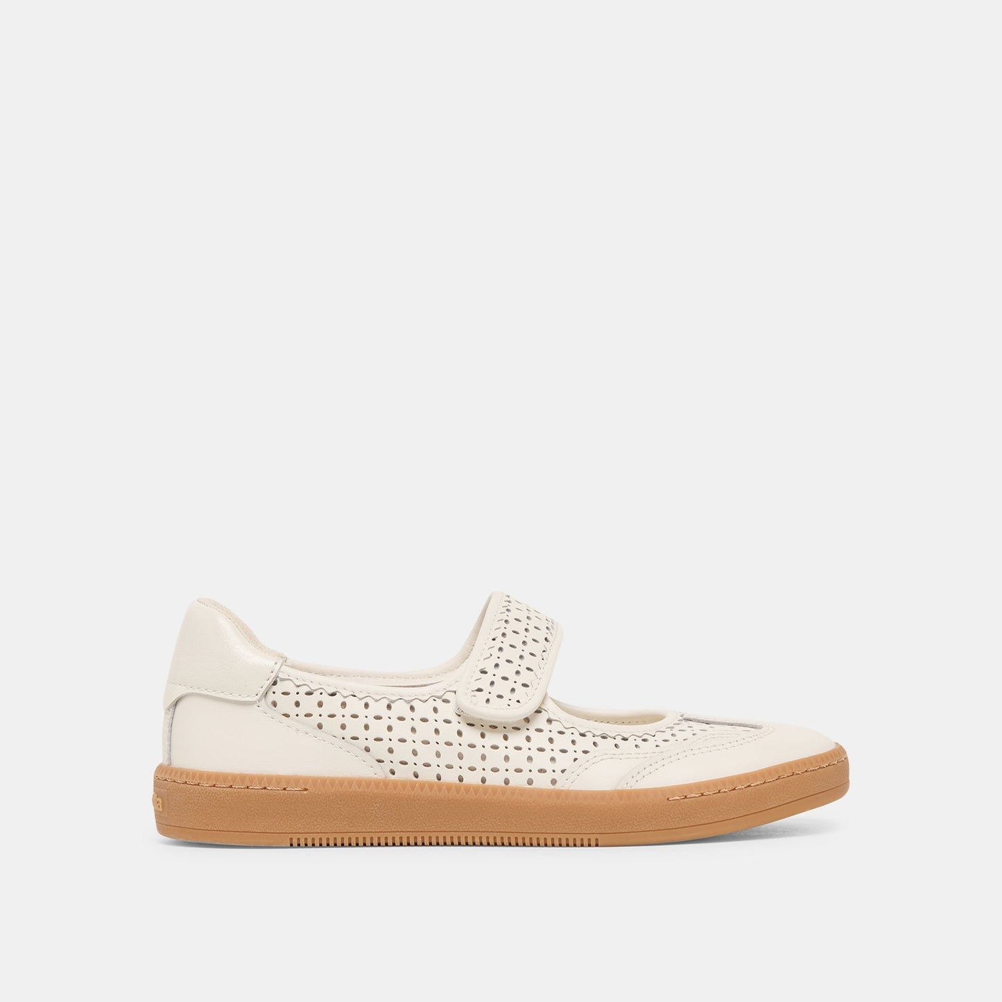 Dolce Vita Nanet White Perforated Leather Sneakers