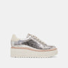 SILVER CRACKLED LEATHER