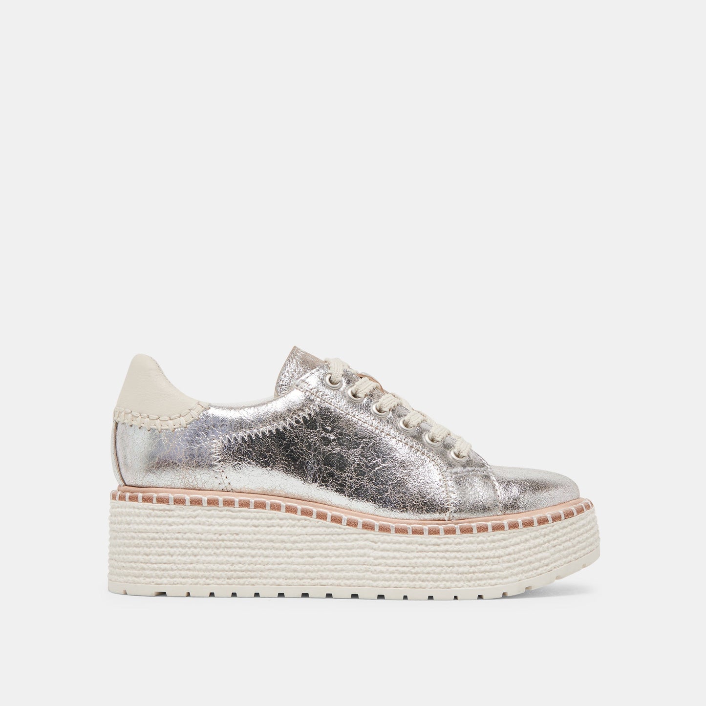 Dolce Vita TWAIN SNEAKERS SILVER CRACKLED LEATHER