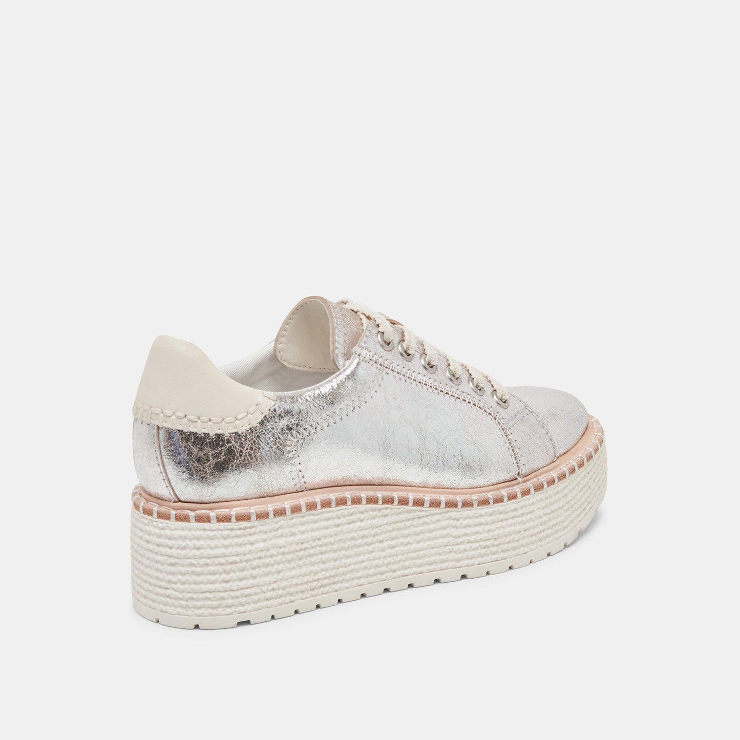 Dolce Vita TWAIN SNEAKERS SILVER CRACKLED LEATHER