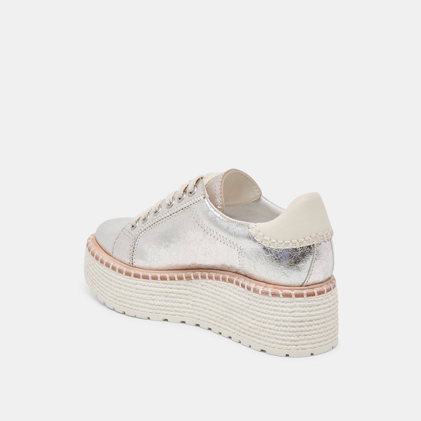 Dolce Vita TWAIN SNEAKERS SILVER CRACKLED LEATHER