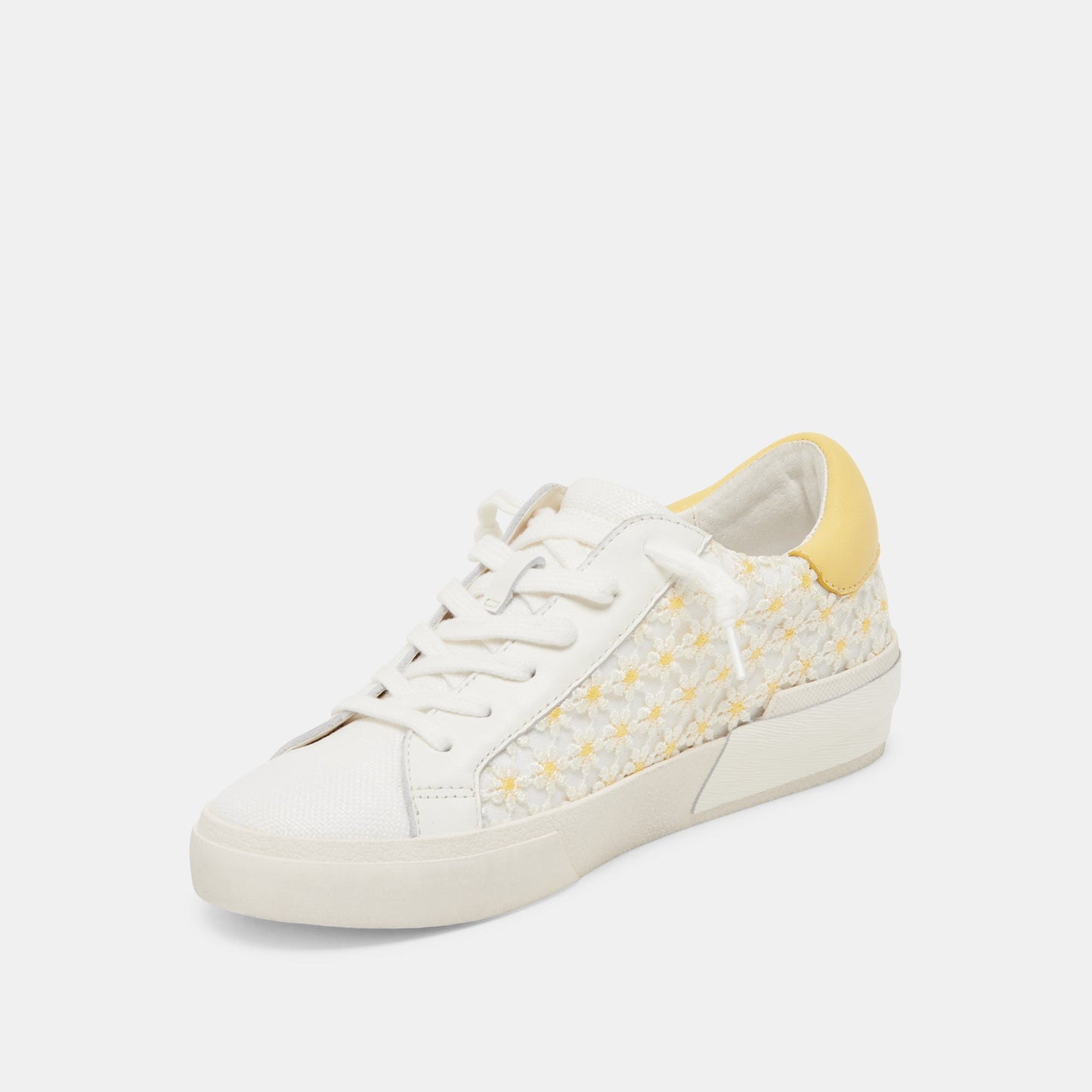 Dolce Vita ZINA FLORAL SNEAKERS WHITE YELLOW FLORAL MESH