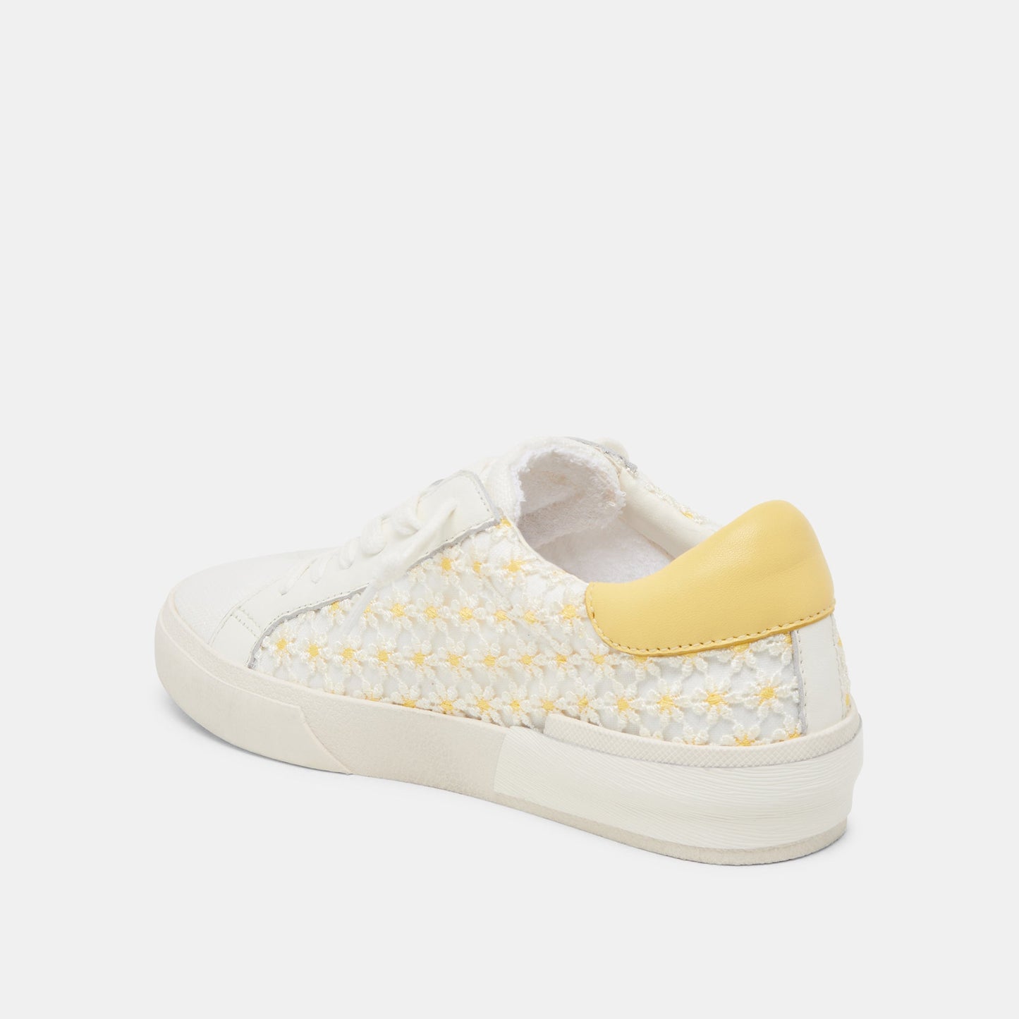 Dolce Vita ZINA FLORAL SNEAKERS WHITE YELLOW FLORAL MESH