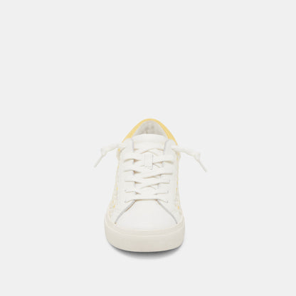 Dolce Vita ZINA FLORAL SNEAKERS WHITE YELLOW FLORAL MESH