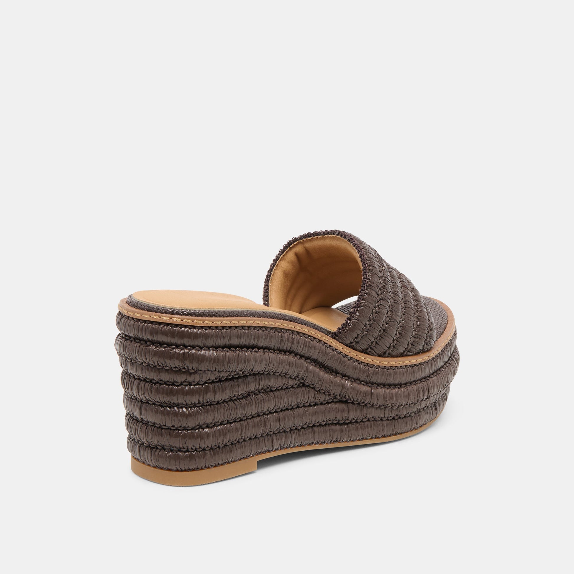 Dolce Vita Throne Chocolate Raffia Wedges