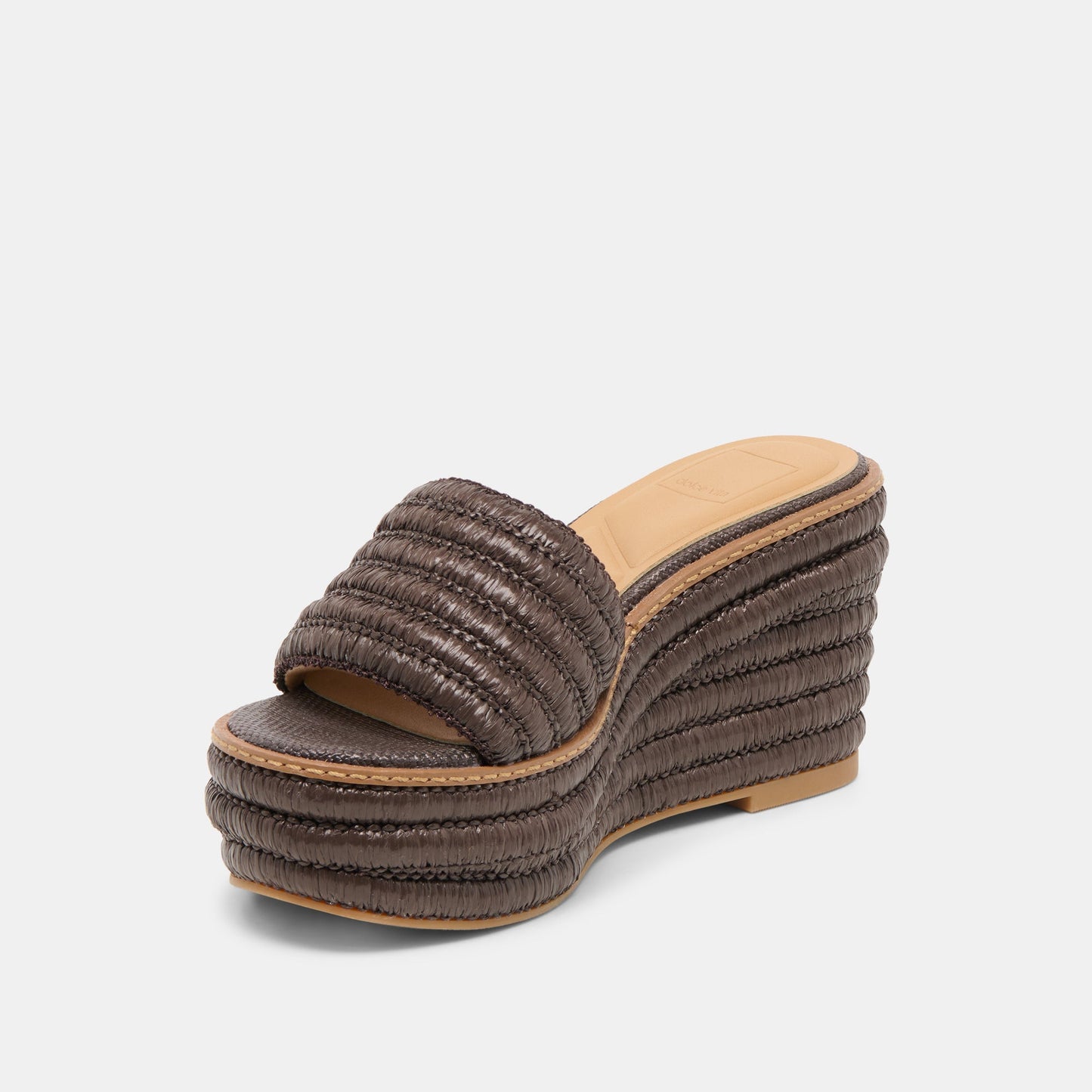 Dolce Vita Throne Chocolate Raffia Wedges