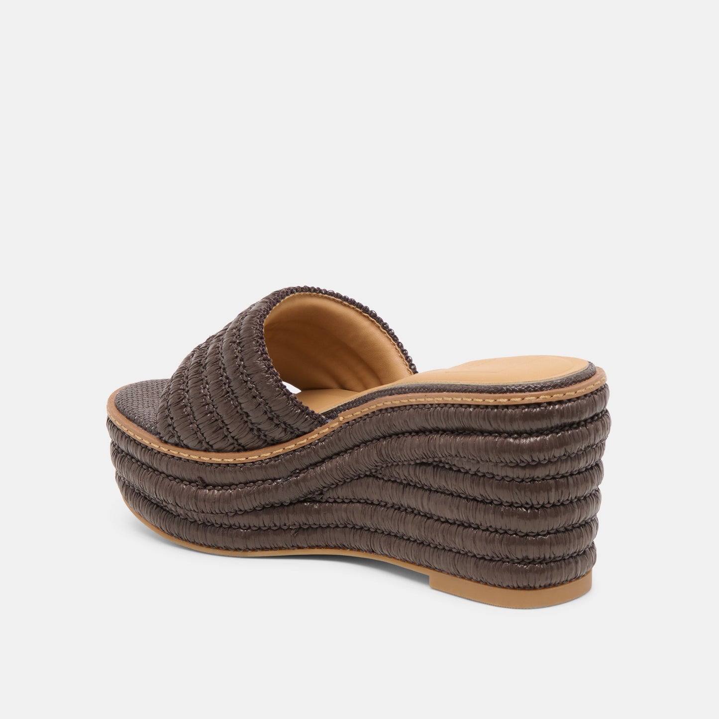 Dolce Vita Throne Chocolate Raffia Wedges