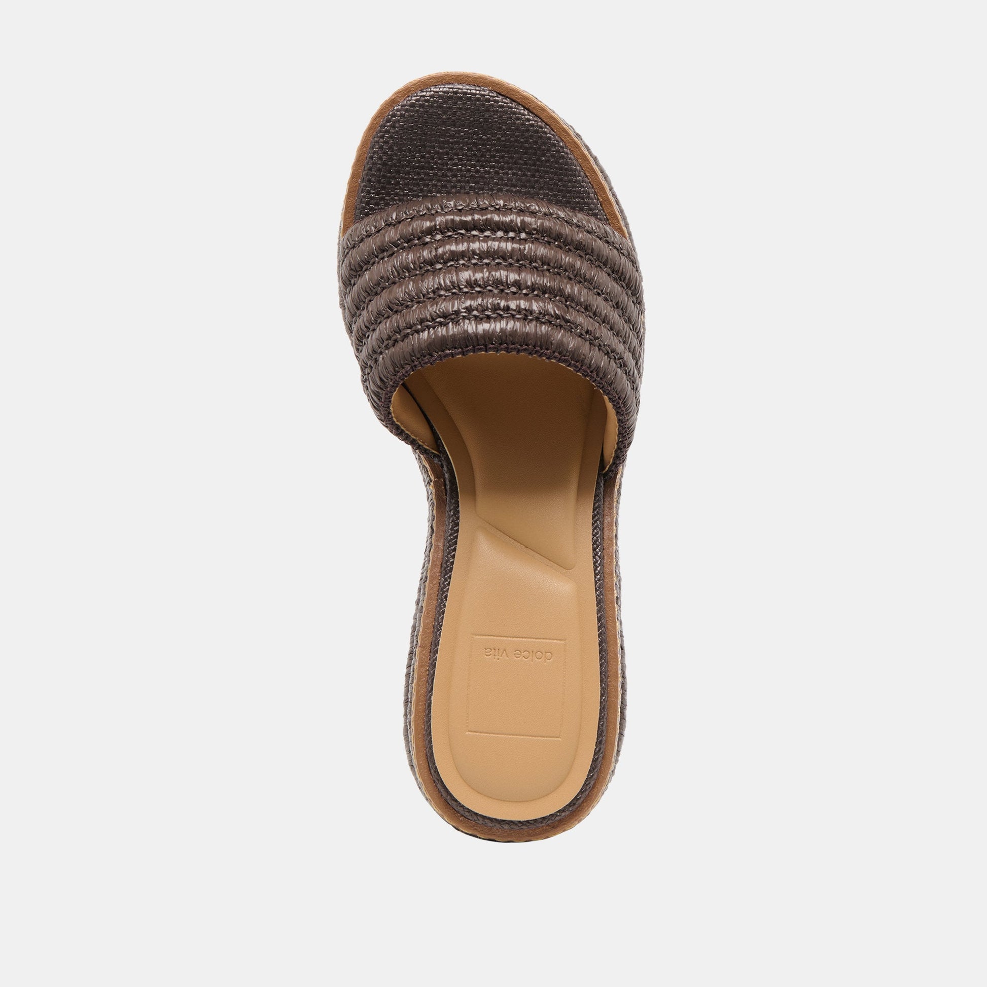 Dolce Vita Throne Chocolate Raffia Wedges