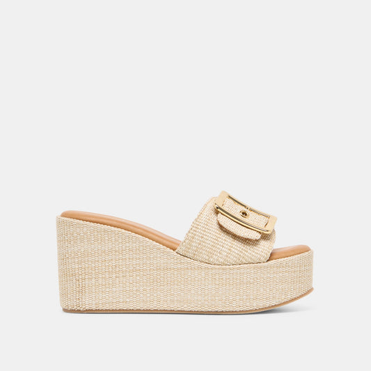 Dolce Vita Jilian Lt Natural Raffia Wedges