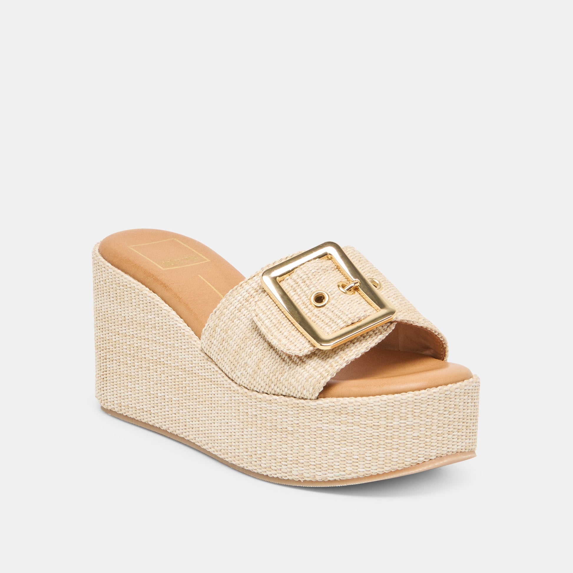 Dolce Vita Jilian Lt Natural Raffia Wedges