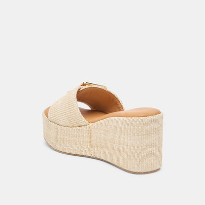 Dolce Vita Jilian Lt Natural Raffia Wedges