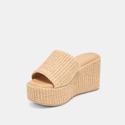 Dolce Vita Joclyn Lt Natural Raffia Wedges