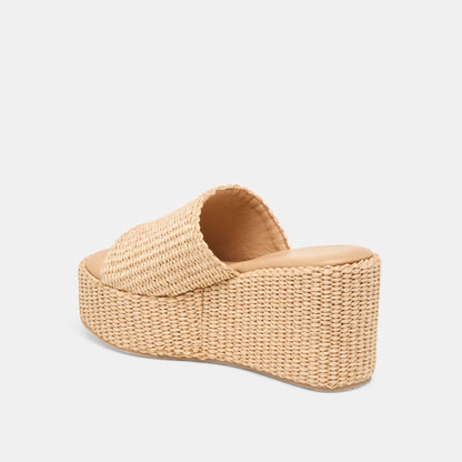 Dolce Vita Joclyn Lt Natural Raffia Wedges