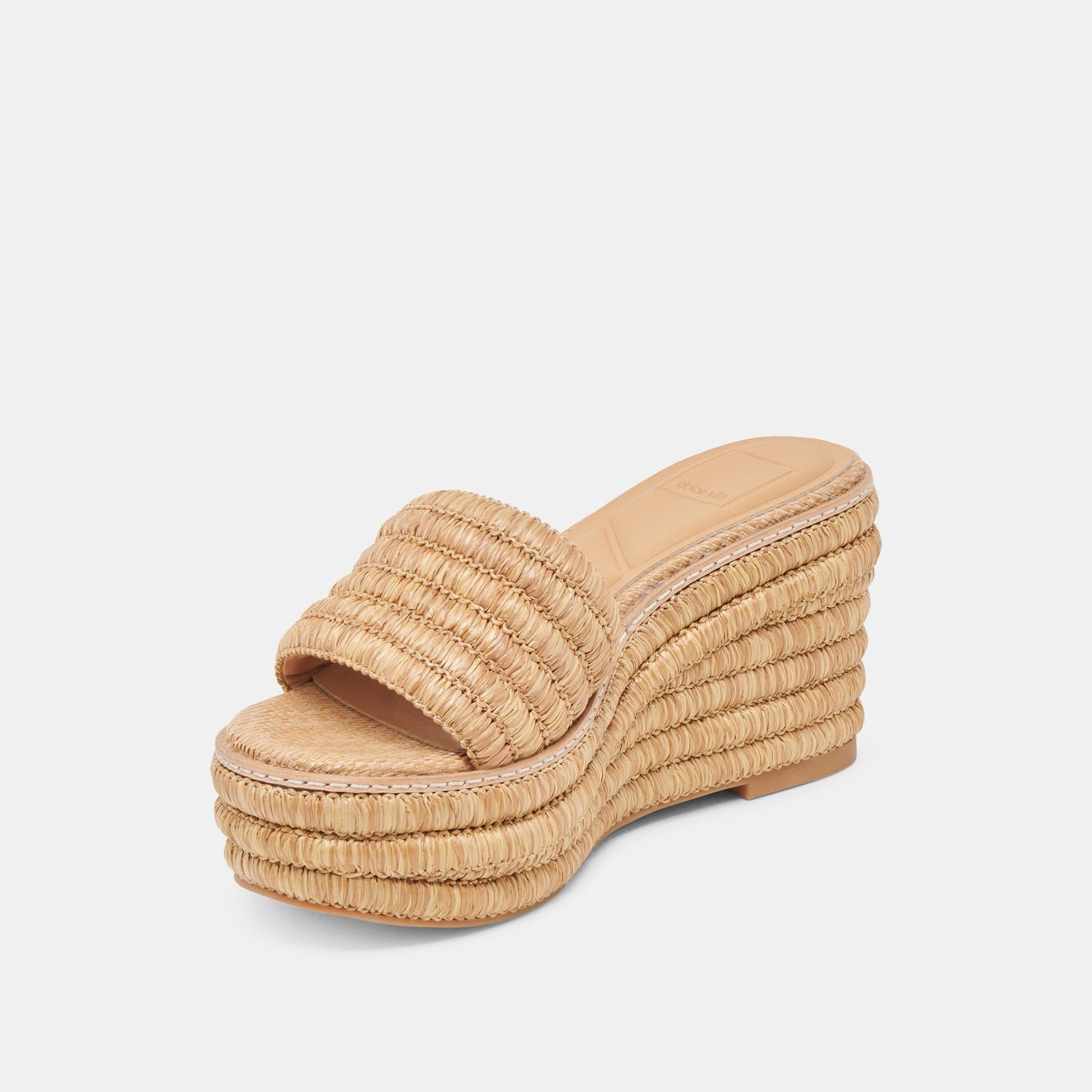 Dolce Vita Throne Lt Natural Raffia Wedges