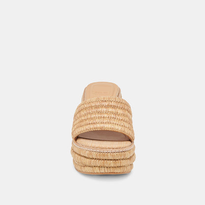 Dolce Vita Throne Lt Natural Raffia Wedges