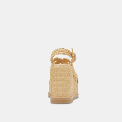 Dolce Vita DEXLER WEDGES LT NATURAL WOVEN RAFFIA
