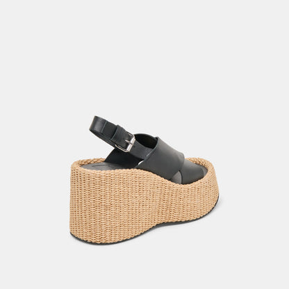 Dolce Vita SKYLAR WEDGES BLACK LEATHER