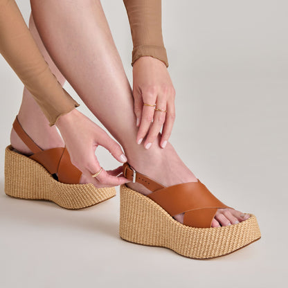 Dolce Vita SKYLAR WEDGES BROWN LEATHER