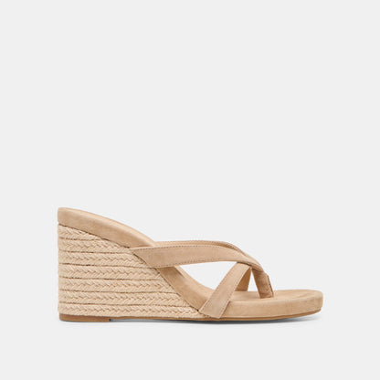 Dolce Vita Helan Espadrille Camel Suede Wedges