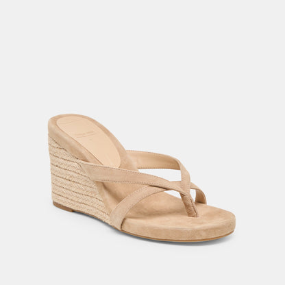 Dolce Vita Helan Espadrille Camel Suede Wedges