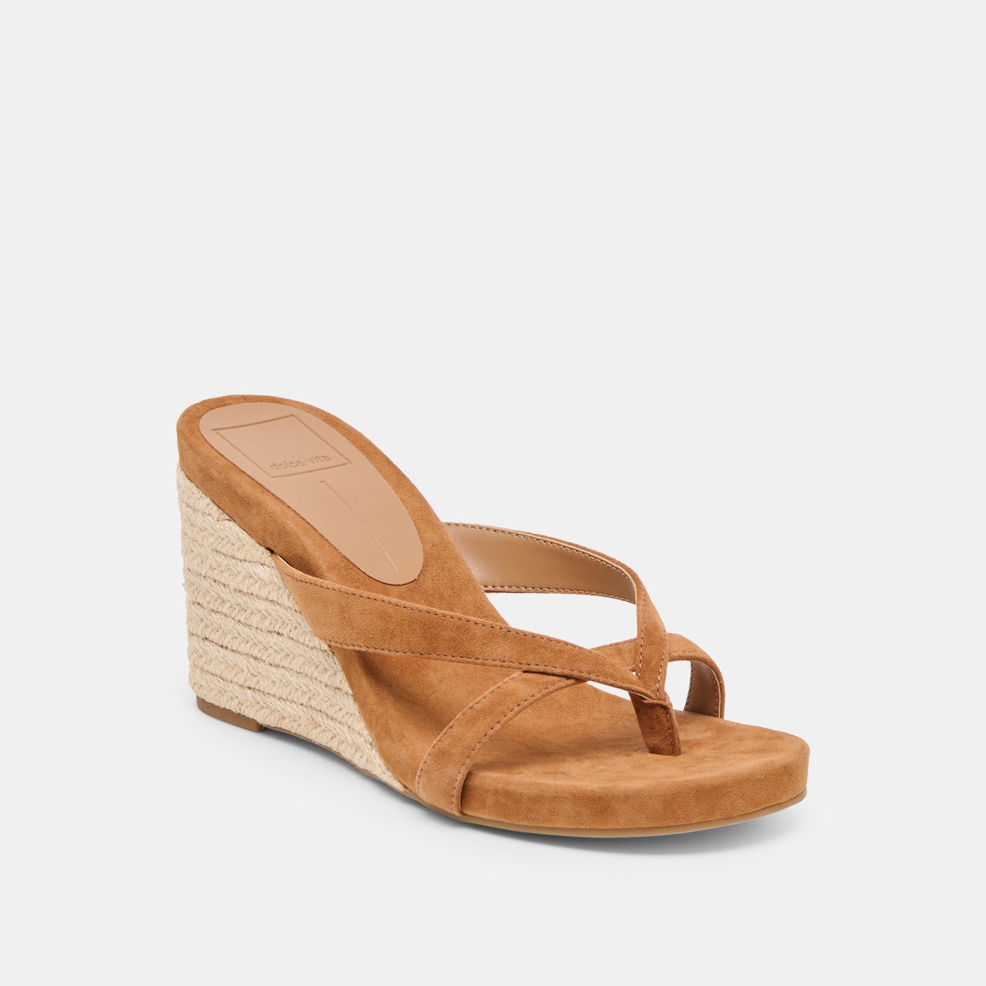 Dolce Vita Helan Espadrille Brown Suede Wedges