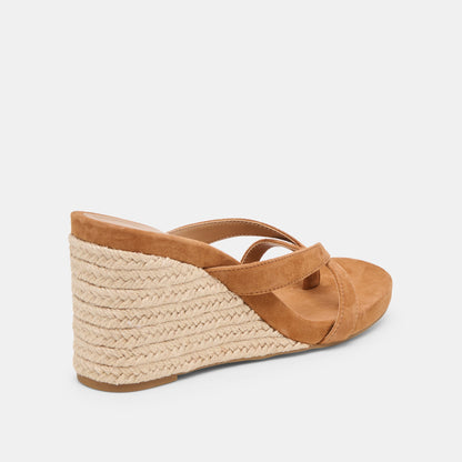 Dolce Vita Helan Espadrille Brown Suede Wedges