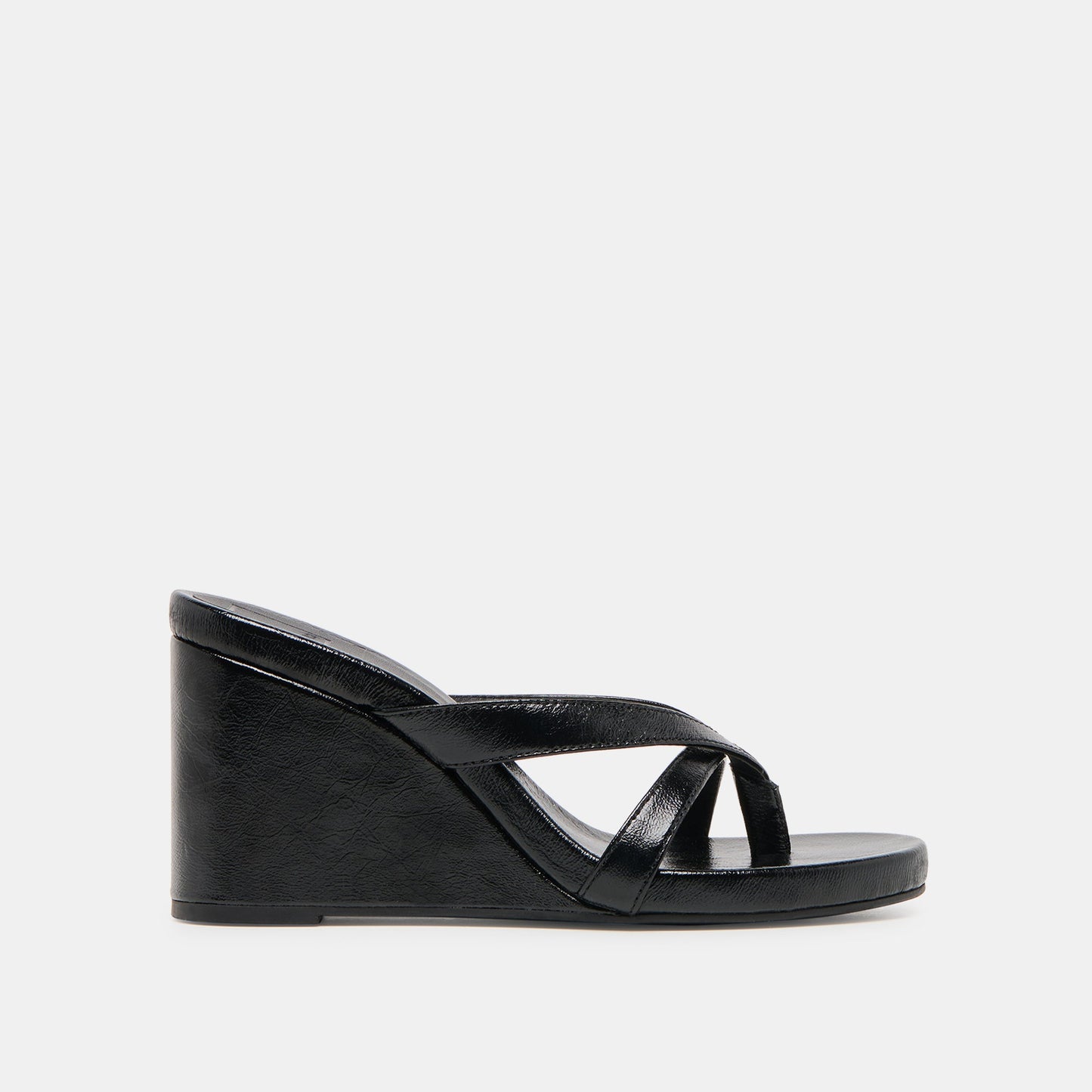 Dolce Vita Helan Black Leather Wedges
