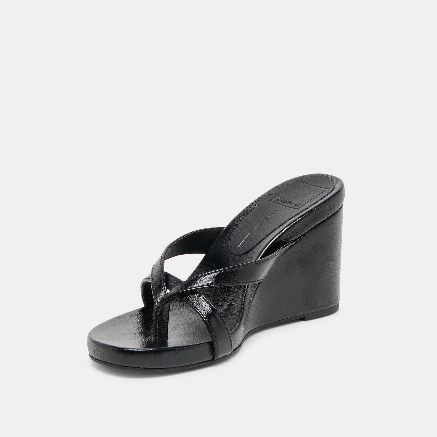 Dolce Vita Helan Black Leather Wedges