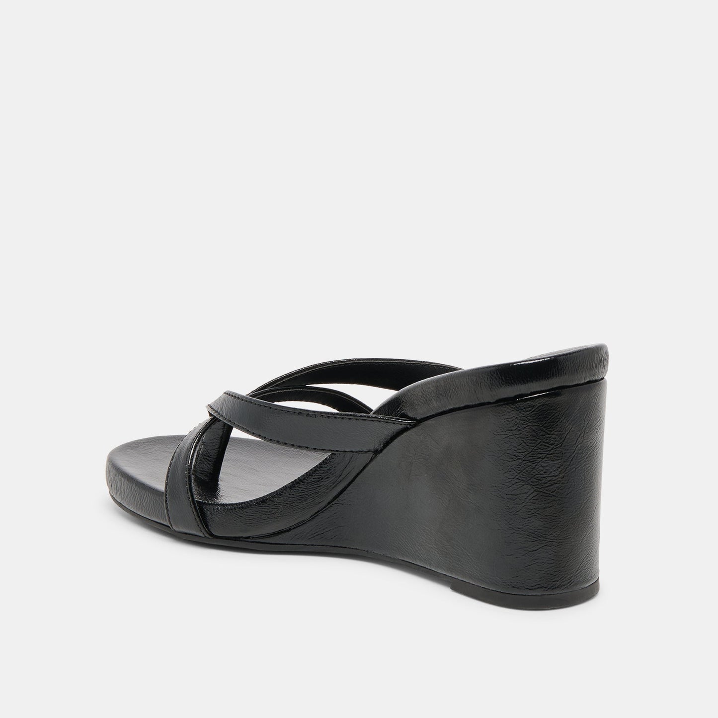 Dolce Vita Helan Black Leather Wedges