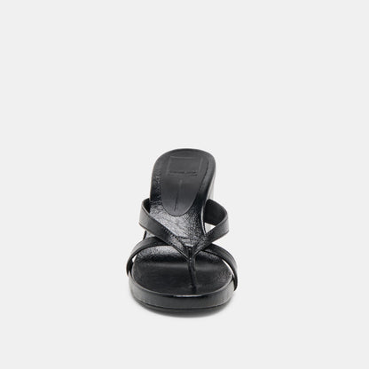 Dolce Vita Helan Black Leather Wedges