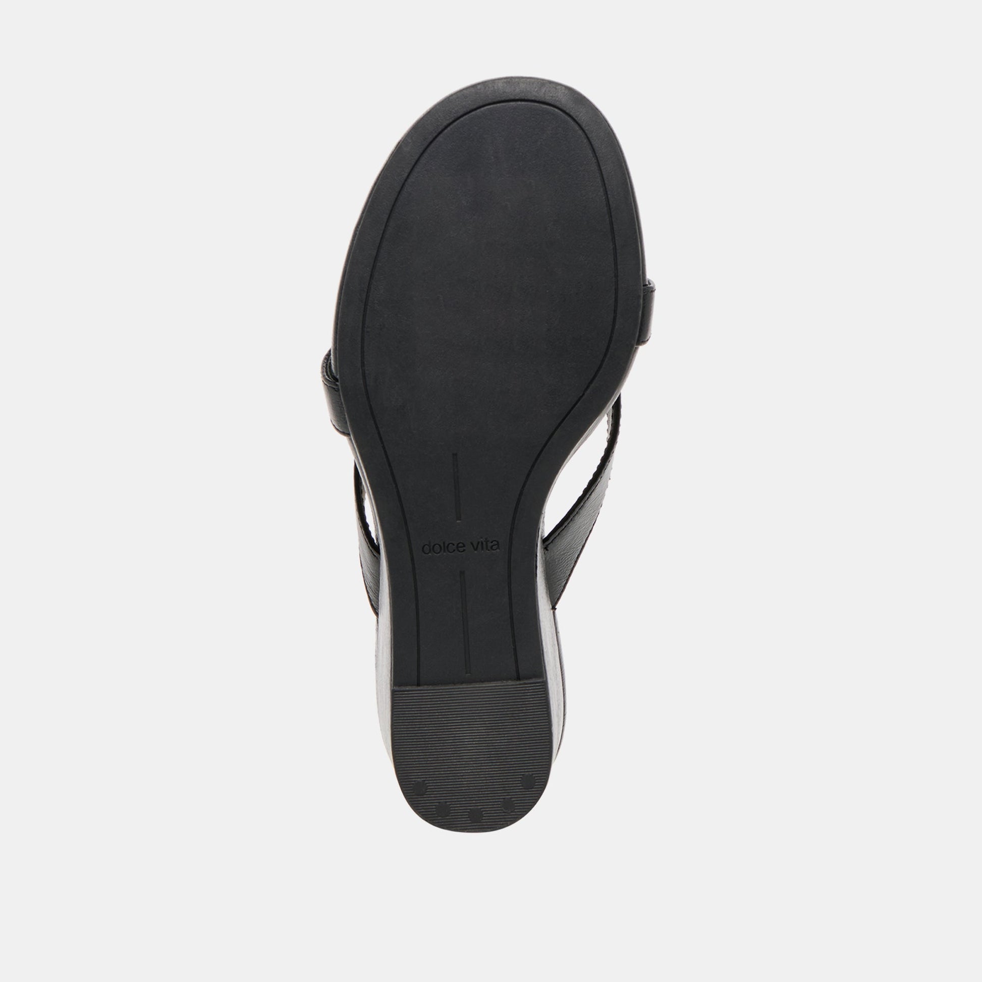 Dolce Vita Helan Black Leather Wedges