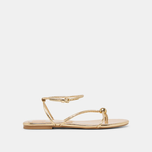 Dolce Vita Kenley Gold Leather Sandals