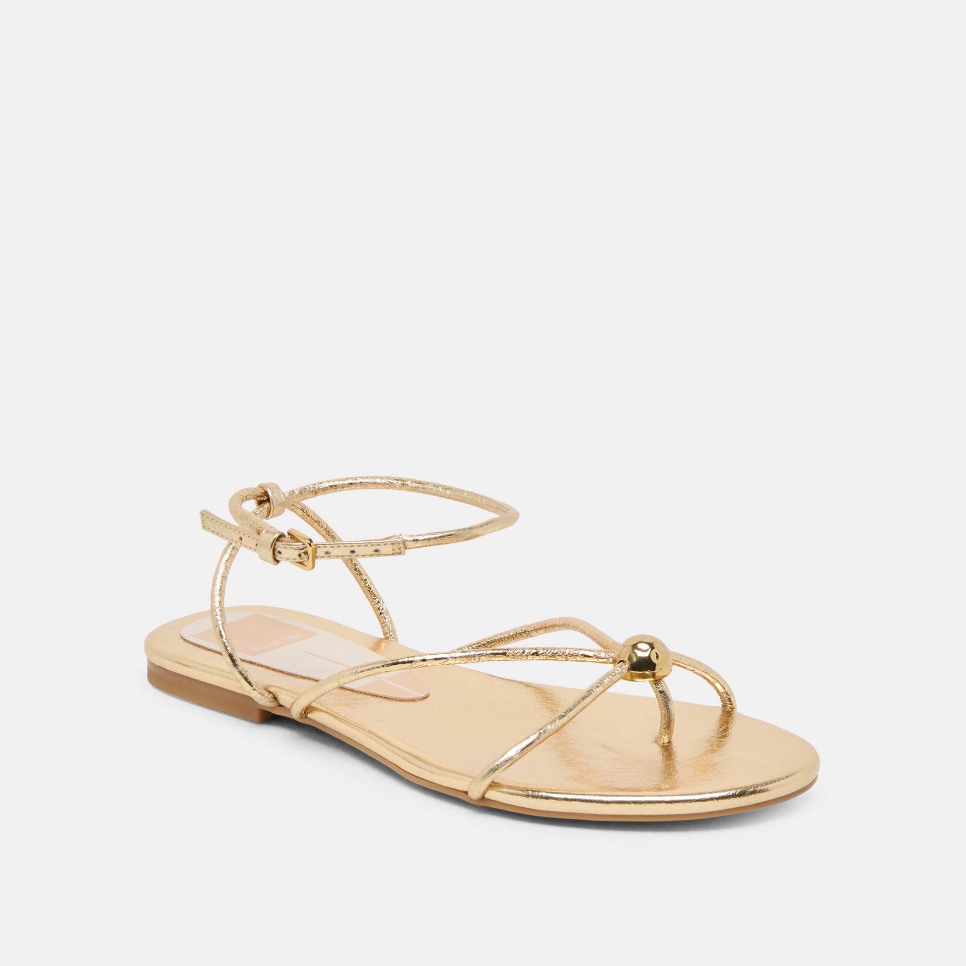 Dolce Vita Kenley Gold Leather Sandals
