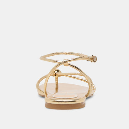 Dolce Vita Kenley Gold Leather Sandals