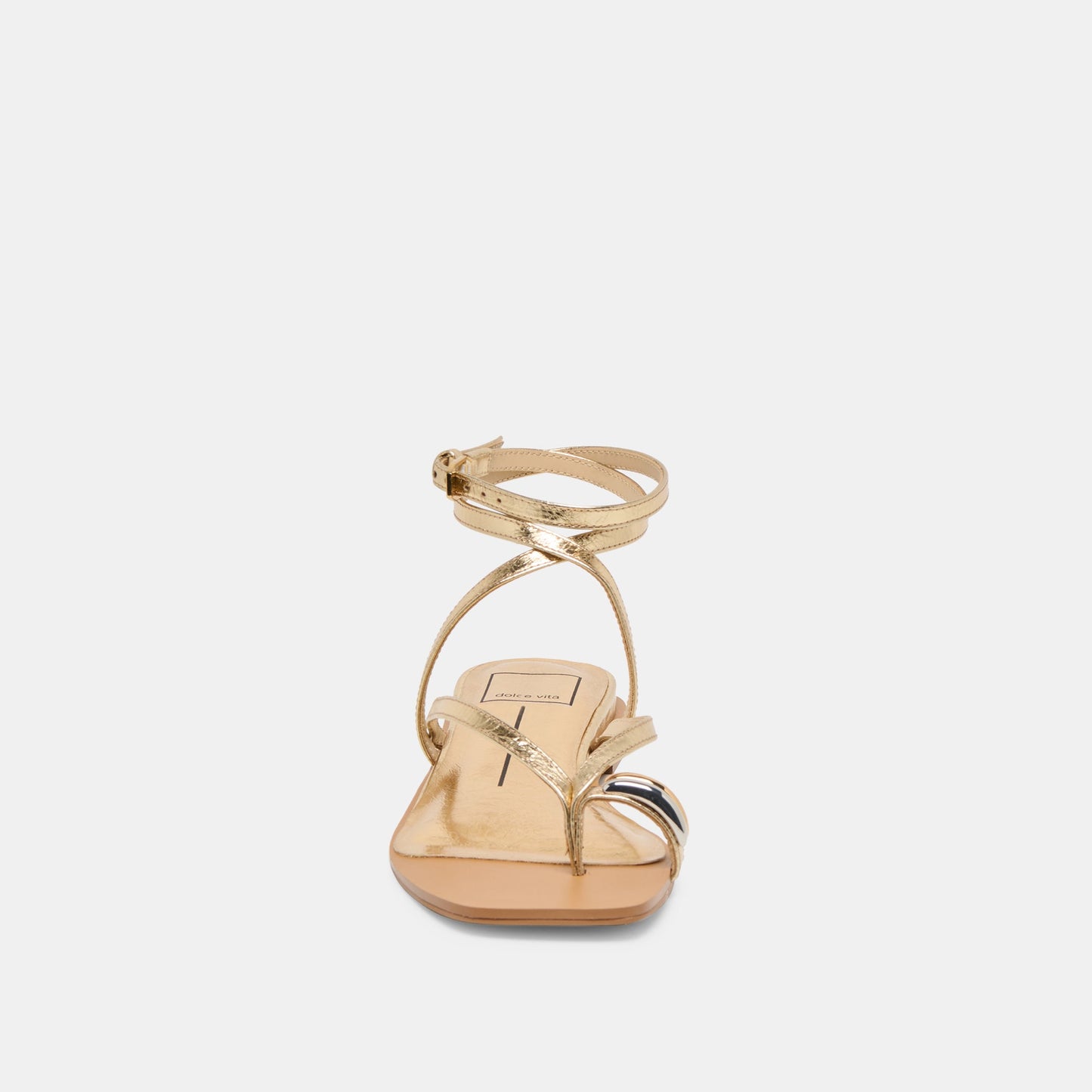 Dolce Vita Tyrice Gold Leather Sandals