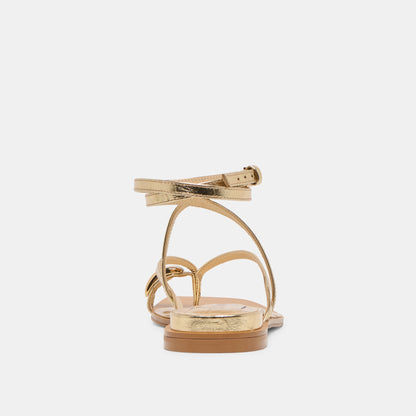 Dolce Vita Tyrice Gold Leather Sandals