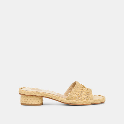 Dolce Vita Dixi Lt Natural Cross Hatch Raffia Sandals