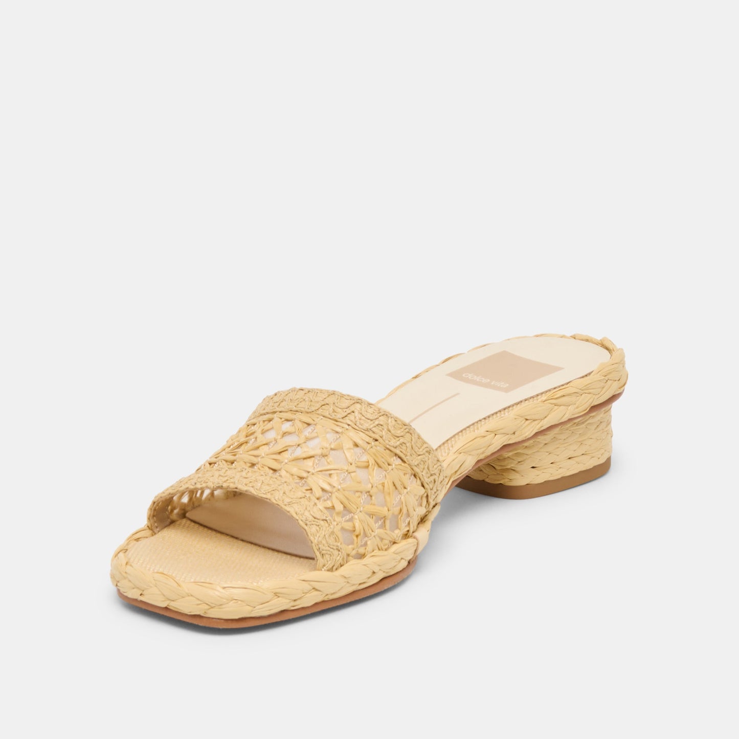 Dolce Vita Dixi Lt Natural Cross Hatch Raffia Sandals