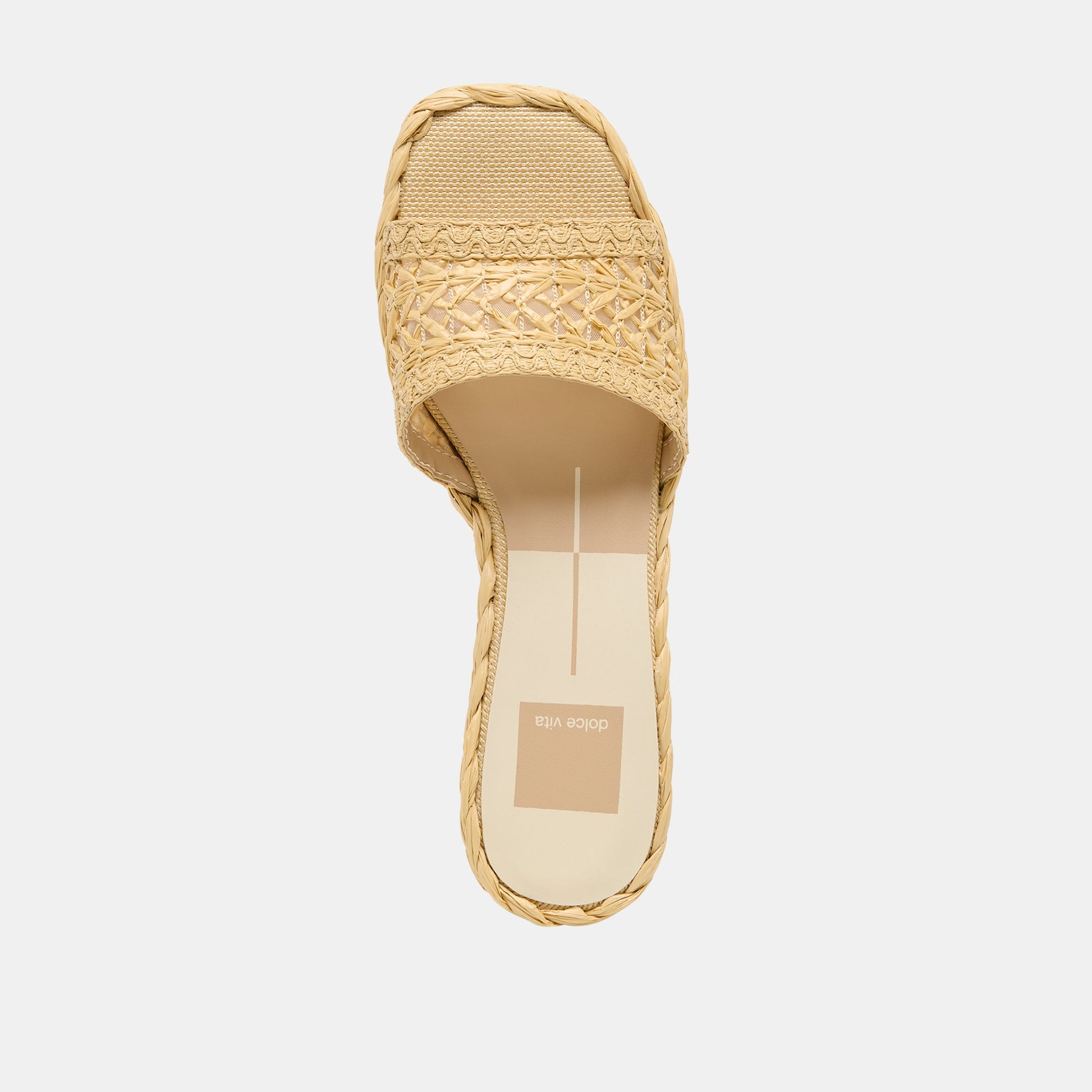 Dolce Vita Dixi Lt Natural Cross Hatch Raffia Sandals