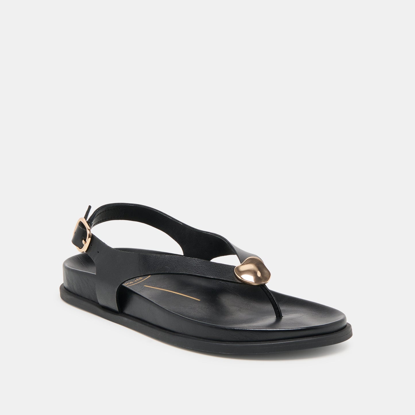 Dolce Vita Jony Black Leather Sandals