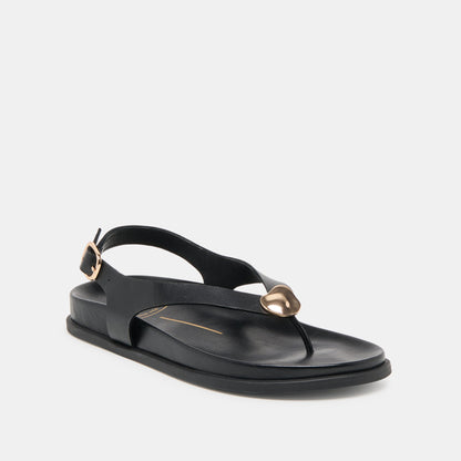 Dolce Vita Jony Black Leather Sandals