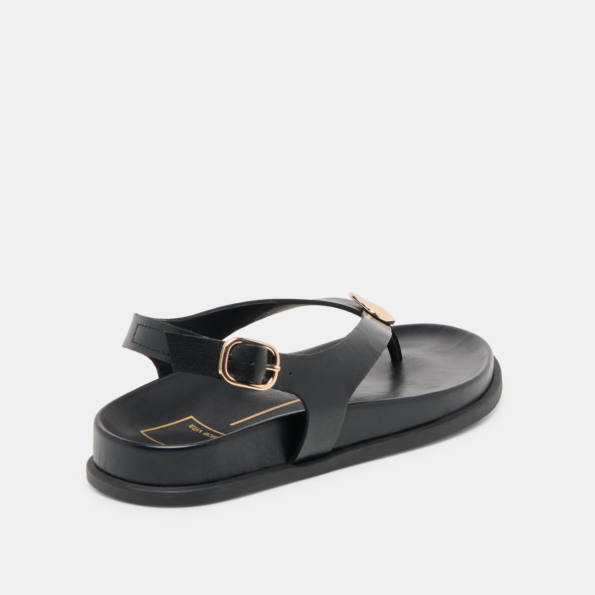 Dolce Vita Jony Black Leather Sandals