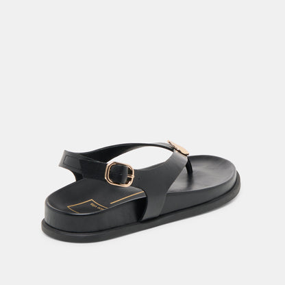 Dolce Vita Jony Black Leather Sandals