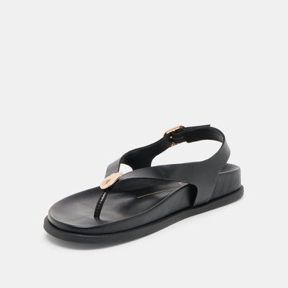 Dolce Vita Jony Black Leather Sandals