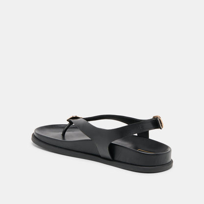 Dolce Vita Jony Black Leather Sandals