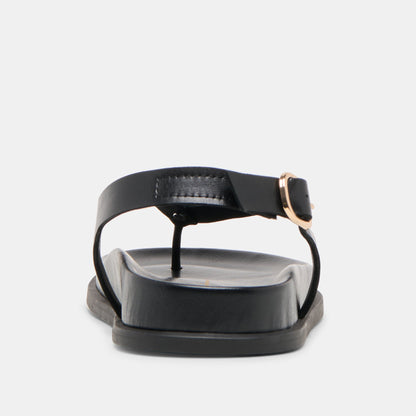 Dolce Vita Jony Black Leather Sandals